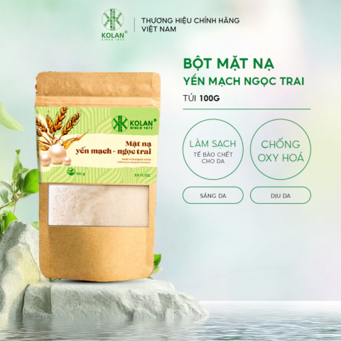 Bột mặt nạ yến mạch ngọc trai 100g KOLAN