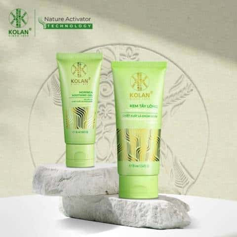 Combo Kem tẩy lông 70ml – Gel dịu da chiết xuất lá chùm ngây 30ml -KOLAN
